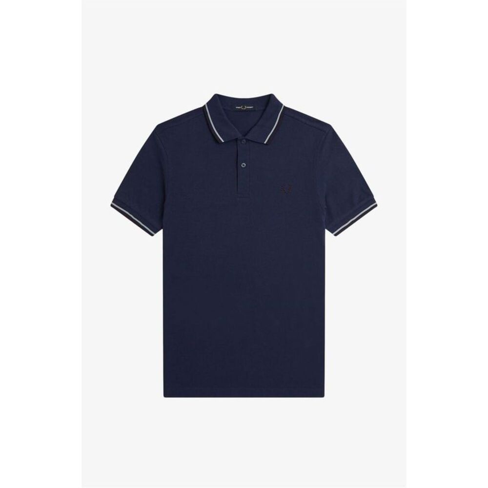 Fred Perry Mens Twin Tip Polo Shirt / Dark Blue
